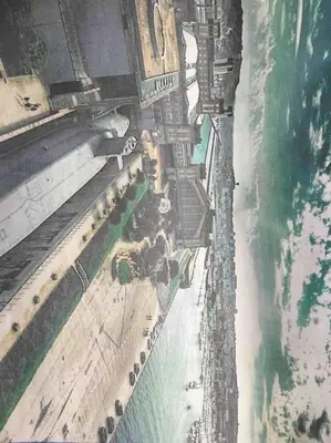 Vue générale sur la mer ou vue sur la mer prise depuis l'appartement