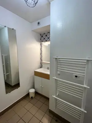 Salle de bains dans l'établissement Gites des Sablons