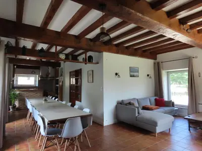 Coin salon dans l'établissement Gîte du Marais