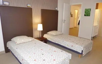 Un ou plusieurs lits dans un hébergement de l'établissement Gorgeous Home In Stgermainay-Plage