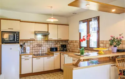 Cuisine ou kitchenette dans l'établissement Holiday Home Rue De Seychelles