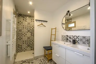 Salle de bains dans l'établissement GÎTE de la Bertinière
