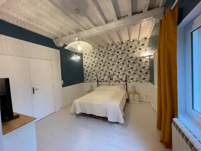 Un ou plusieurs lits dans un hébergement de l'établissement Balaena - maison avec jardin proche plage