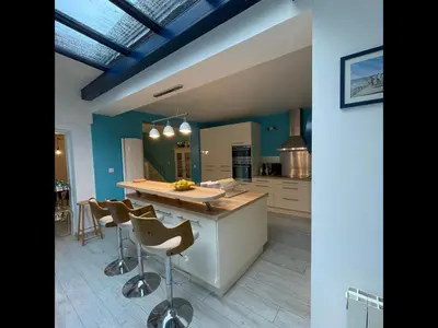 Cuisine ou kitchenette dans l'établissement Balaena - maison avec jardin proche plage