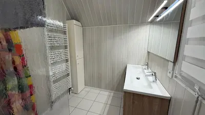 Salle de bains dans l'établissement Le Crépuscule, 300m de la plage, animaux de compagnie bienvenue