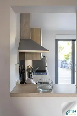 Cuisine ou kitchenette dans l'établissement Villa Jules Petit Gîte