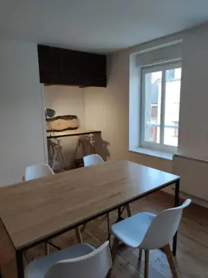 Cuisine ou kitchenette dans l'établissement Le petit nid du Mont Saint Michel