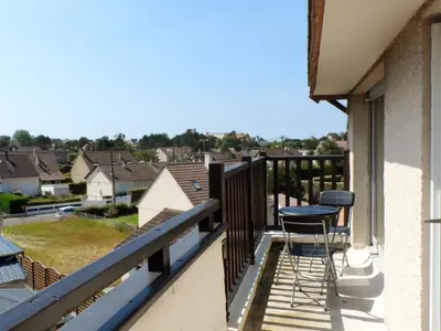 Balcon ou terrasse dans l'établissement Appartement 3 pièces à Cabourg, 300m de la plage, 6 pers, balcons, parking, animaux acceptés - FR-1-487-296