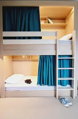 Un ou plusieurs lits dans un hébergement de l'établissement L'Etape du Mont, Family Hostel