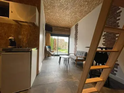 Cuisine ou kitchenette dans l'établissement Gite l'Atelier