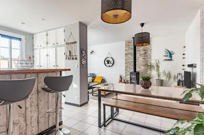 Cuisine ou kitchenette dans l'établissement La Jeannette - maison avec jardin