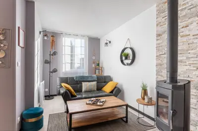 Coin salon dans l'établissement La Jeannette - maison avec jardin