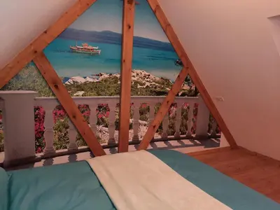 Un ou plusieurs lits dans un hébergement de l'établissement Cottage Le Pélican 3 chambres, à 5 minutes du Mont St Michel