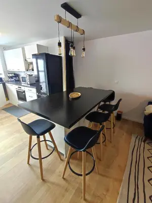 Cuisine ou kitchenette dans l'établissement Le filet Cherbourgeois