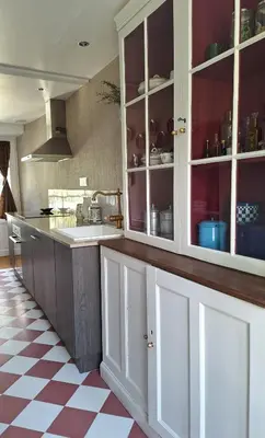 Cuisine ou kitchenette dans l'établissement Au 3 La Cour à Tôt