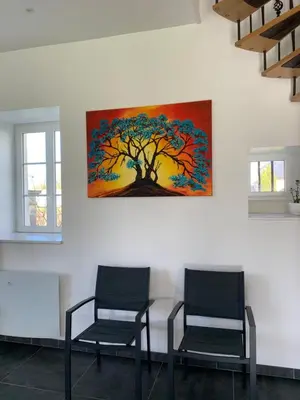 Coin salon dans l'établissement Gîte Vaugoubert