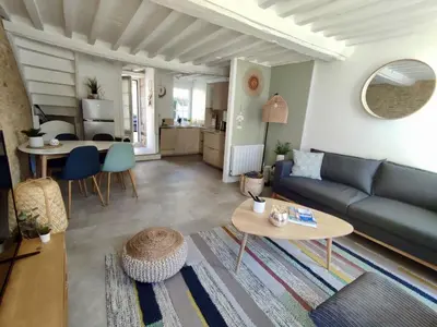 Coin salon dans l'établissement La Nacre de Saint Aubin sur Mer