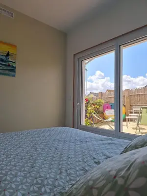 Un ou plusieurs lits dans un hébergement de l'établissement Les heures tranquilles - Vue mer - 50m de la plage