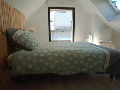 Un ou plusieurs lits dans un hébergement de l'établissement GITE LE SERPOLET BORD DE MER