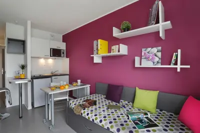 Cuisine ou kitchenette dans l'établissement Résidence Nemea Stanford