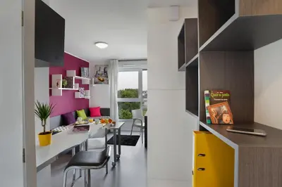 Cuisine ou kitchenette dans l'établissement Résidence Nemea Stanford