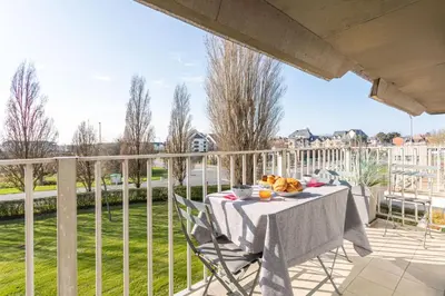 Balcon ou terrasse dans l'établissement Le P'tit Idéal