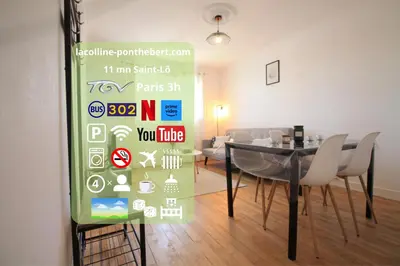 Télévision ou salle de divertissement dans l'établissement Grand Parking gratuit, De 1 à 4 personnes, Tout équipé, Netflix, Amazon Prime Gratuits et Illimités, Matelas Emma, Lave Linge, Vue sur la Vallée, RDC