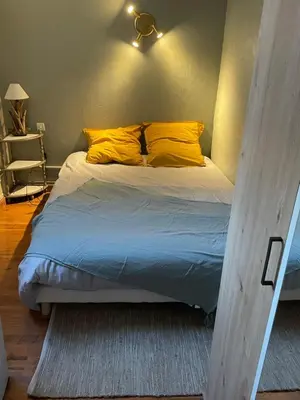 Un ou plusieurs lits dans un hébergement de l'établissement Superbe appartement front de mer