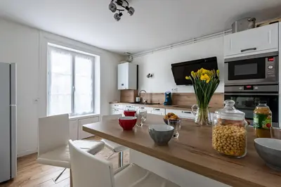 Cuisine ou kitchenette dans l'établissement New Liberty