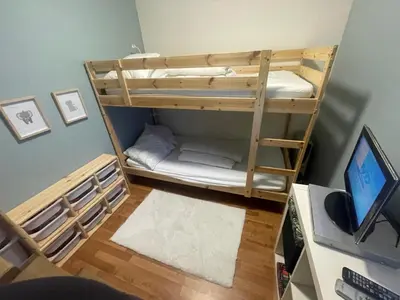 Un ou plusieurs lits dans un hébergement de l'établissement Splendide appartement 40m2 familial cabourg