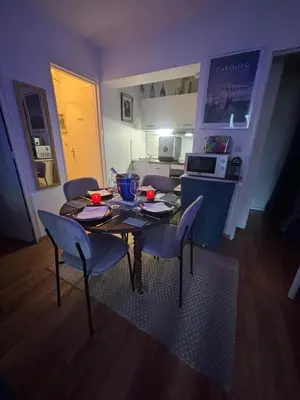 Cuisine ou kitchenette dans l'établissement Splendide appartement 40m2 familial cabourg