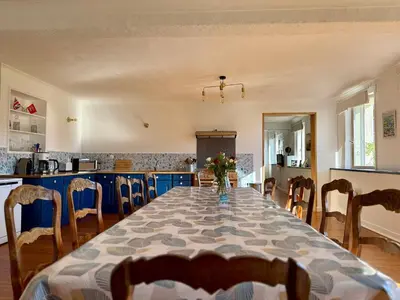 Cuisine ou kitchenette dans l'établissement Gîte Gold - La Ferme Delaunay