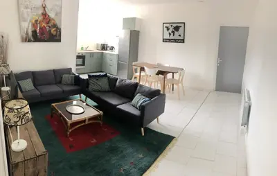 Coin salon dans l'établissement Les Gîtes de la Mare