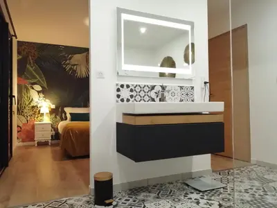 Salle de bains dans l'établissement Le Domaine de Pivette