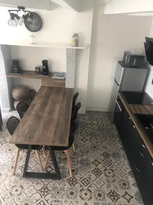 Cuisine ou kitchenette dans l'établissement La Maison du Pêcheur