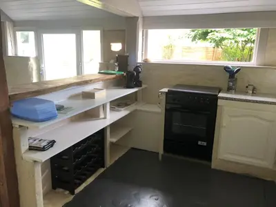 Cuisine ou kitchenette dans l'établissement L étable