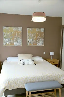 Un ou plusieurs lits dans un hébergement de l'établissement Au Mont Chez Vous #Jacuzzi et Vue Mont-St-Michel#