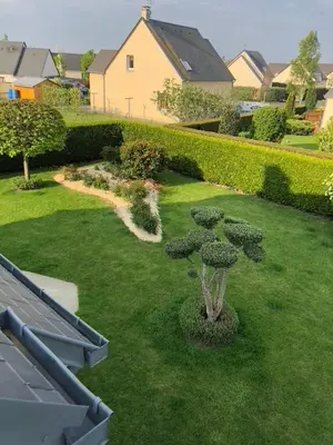 Jardin de l'établissement Camélia rouge