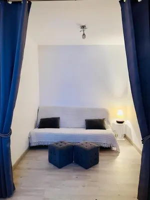 Un ou plusieurs lits dans un hébergement de l'établissement Appartement 2 pièces à Cabourg