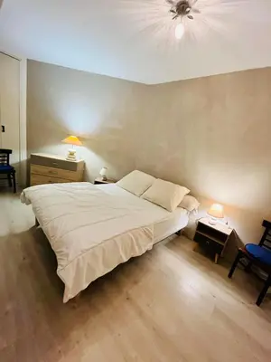 Un ou plusieurs lits dans un hébergement de l'établissement Appartement 2 pièces à Cabourg