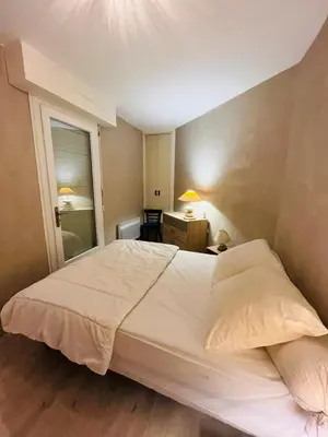 Un ou plusieurs lits dans un hébergement de l'établissement Appartement 2 pièces à Cabourg