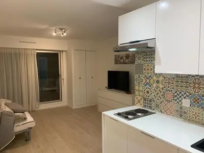 Cuisine ou kitchenette dans l'établissement Studio en hypercentre refait à neuf en 2023 avec une belle terrasse!