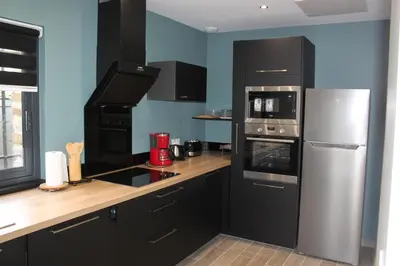 Cuisine ou kitchenette dans l'établissement le coin des hirondelles