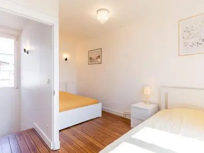 Un ou plusieurs lits dans un hébergement de l'établissement Holiday Home Le Mimosa Normand by Interhome