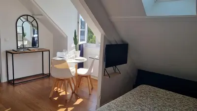 Télévision ou salle de divertissement dans l'établissement Charmant Studio Centre ville