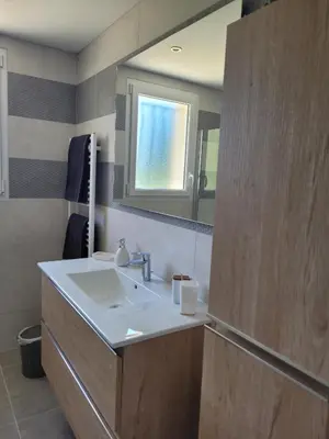 Salle de bains dans l'établissement La Mosloise