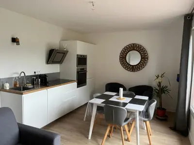 Cuisine ou kitchenette dans l'établissement Appartement tout confort