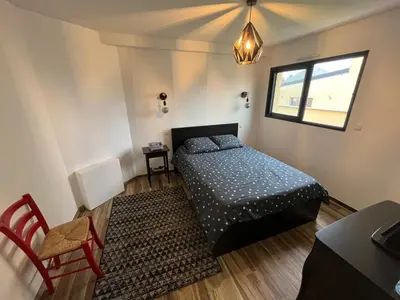Un ou plusieurs lits dans un hébergement de l'établissement Beach house