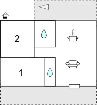 Plan de l'établissement 2 Bedroom Stunning Home In Bacilly