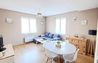 Coin salon dans l'établissement Appartement 3 étoiles de 63m2